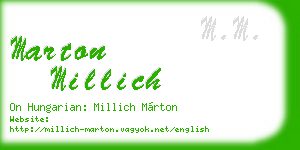 marton millich business card